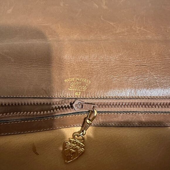 Gucci Brown and Gold Blondie Shoulder Bag with Signature Monogram - Picture 10 of 11